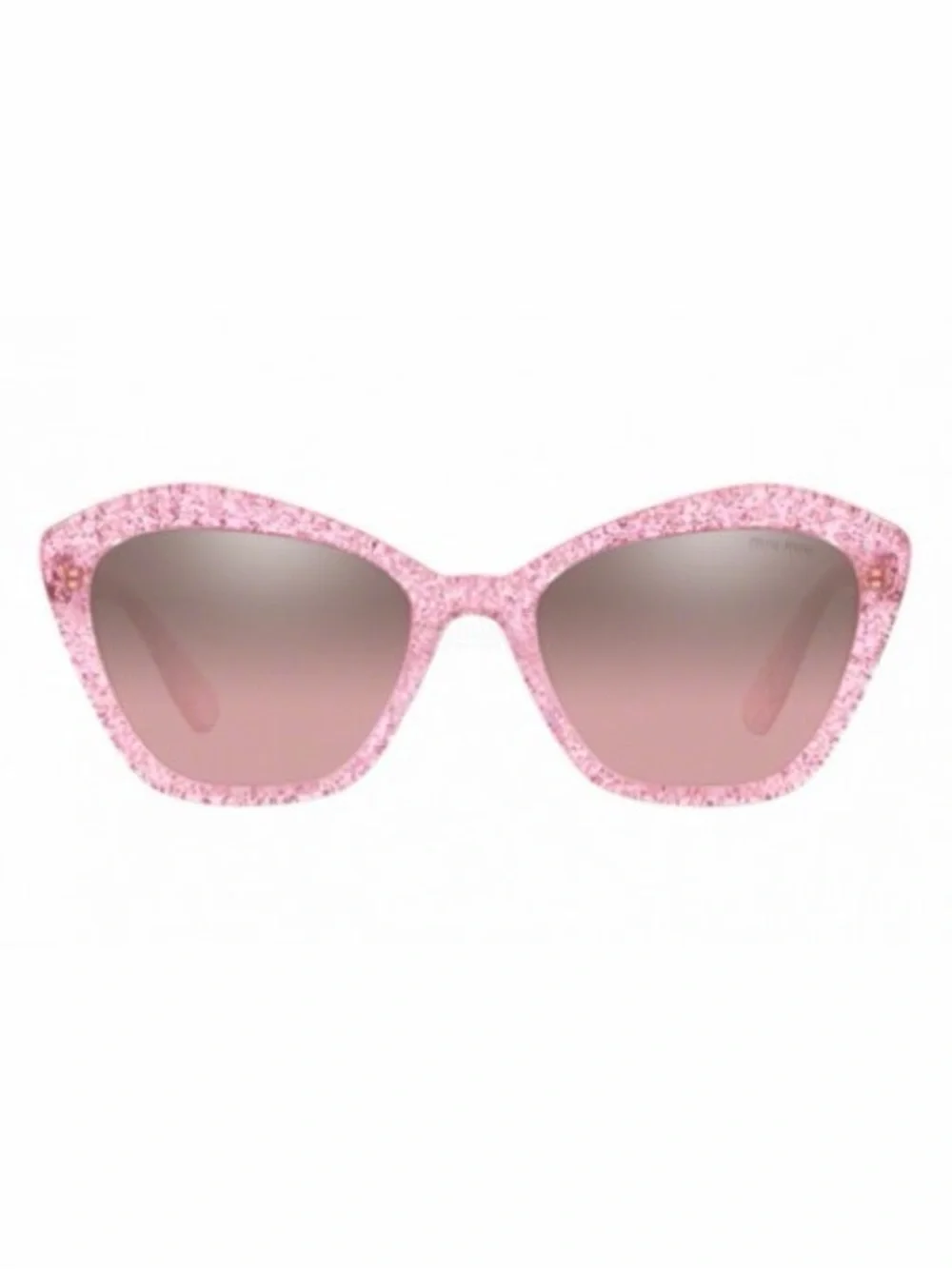 Miu Miu Pink Glitter Cat-Eye Sunglasses